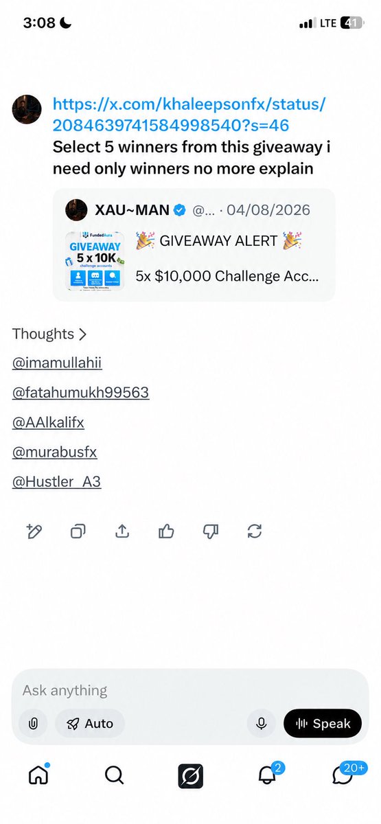 khaleepsonfx's tweet photo. Congratulations our winners are 

@imamullahil
@fatahumukh99563
@AAlkalifx
@murabusfx
@Hustler_A3

Kindly dm me with your registered emails https://t.co/RfHTvTVpJK