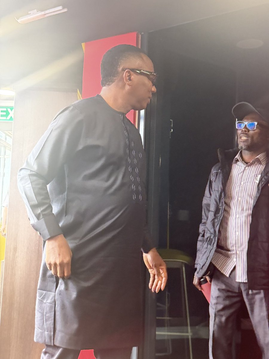 sowore's tweet photo. Today at the @ARISEtv studios in Ikoyi, Lagos, I ran into my pal Ruffy @rufaioseni and some of the other greats of the AriseTV #MorningShow.

The interview was great. For far too long, Nigerians have been fed lies and propaganda about the true state of the economy. It is time to confront those lies with the facts and discuss what it will actually take to build an economy that works for the Nigerian people.

Watch the interview and judge for yourself. WATCH HERE: https://t.co/ob9tni7s69

#Sowore2027