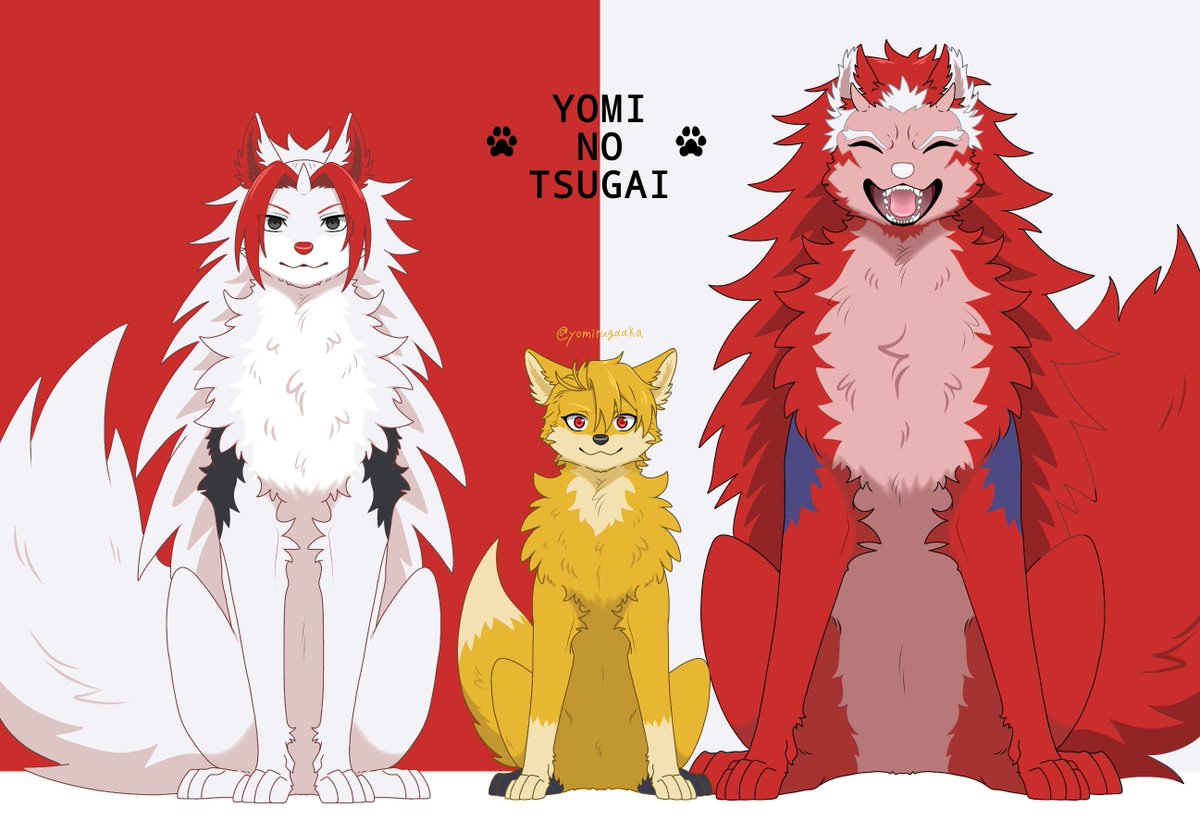 yomitugaaka's tweet photo. 黄泉のツガイけも🐾🐾   なんかいい感じに描きたかった   左右様はもっとデカく描いても良かったかも…… https://t.co/W81tEWrrj7
