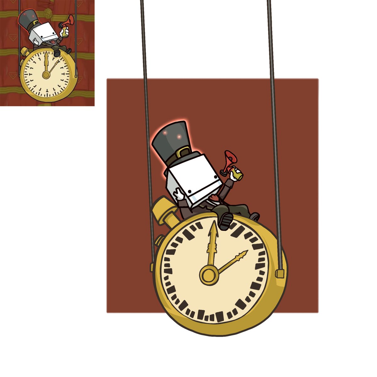 Elmariacho5837's tweet photo. #Battleblocktheater 

Hatty y su reloj gigante https://t.co/RT75D93lU4