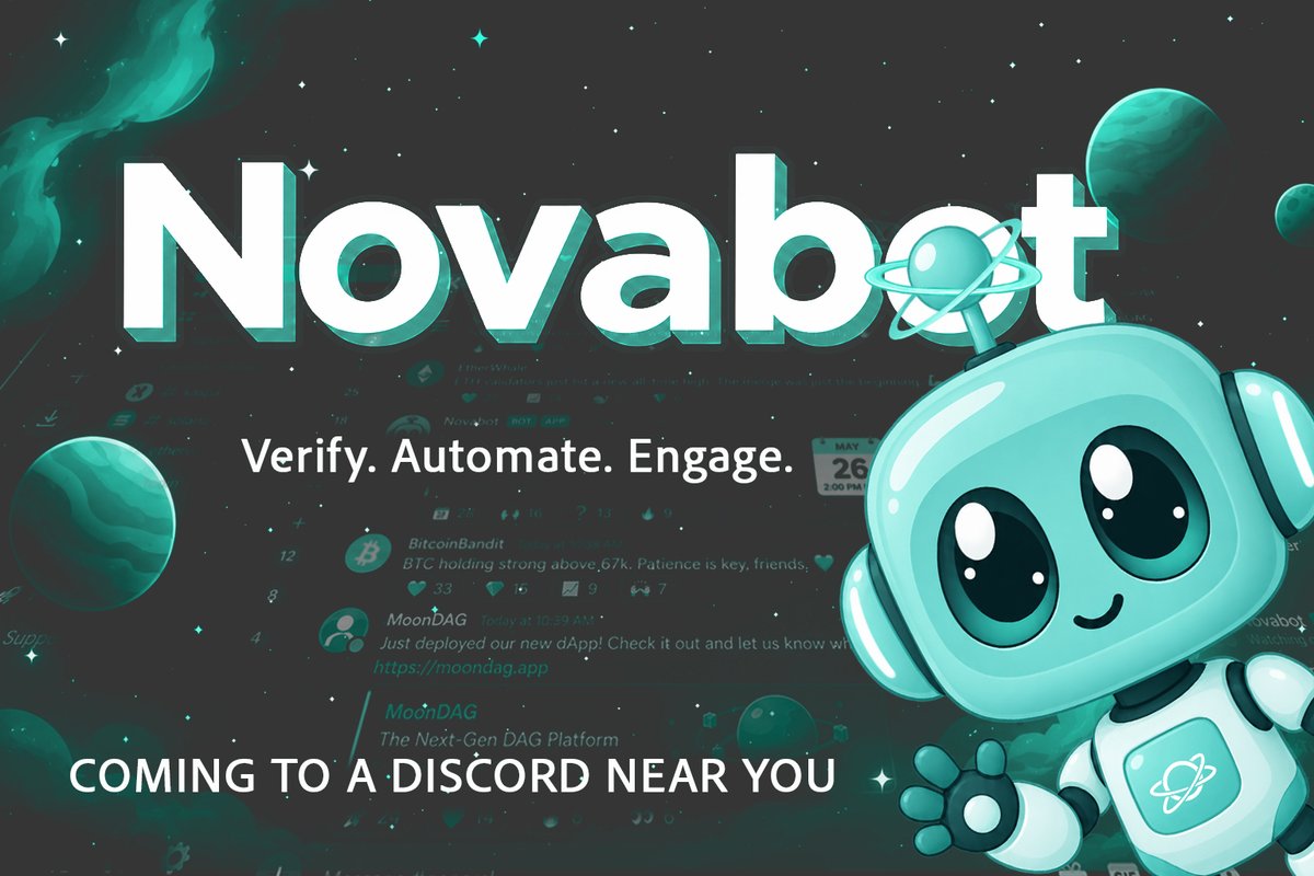 Kaspa_Commons's tweet photo. 📢PSA
Built by Kaspians for all communities. 🤖

Shout outs to @LevendiPro @wolf_WolfysBar and @imaldev

@_Novabot is developing a community management “superbot” designed to replace the pile of separate Discord tools founders often have to configure and manage one by one. 

One of its newest capabilities is wallet verification and token-gated Discord access, including support being built for $KAS, #KRC20 and #KCC20 holdings alongside other ecosystems.  

Why does that matter?
As Kaspa projects, builders and communities grow, the infrastructure around them needs to grow too. Easier verification, automated roles, token-gated access and centralized community tools can remove a lot of repetitive admin work from community teams.  

It's so great to see Kaspaians building tools not just on Kaspa, but around the growing Kaspa ecosystem. Give @_Novabot a follow and watch the project develop. 

Link to web below