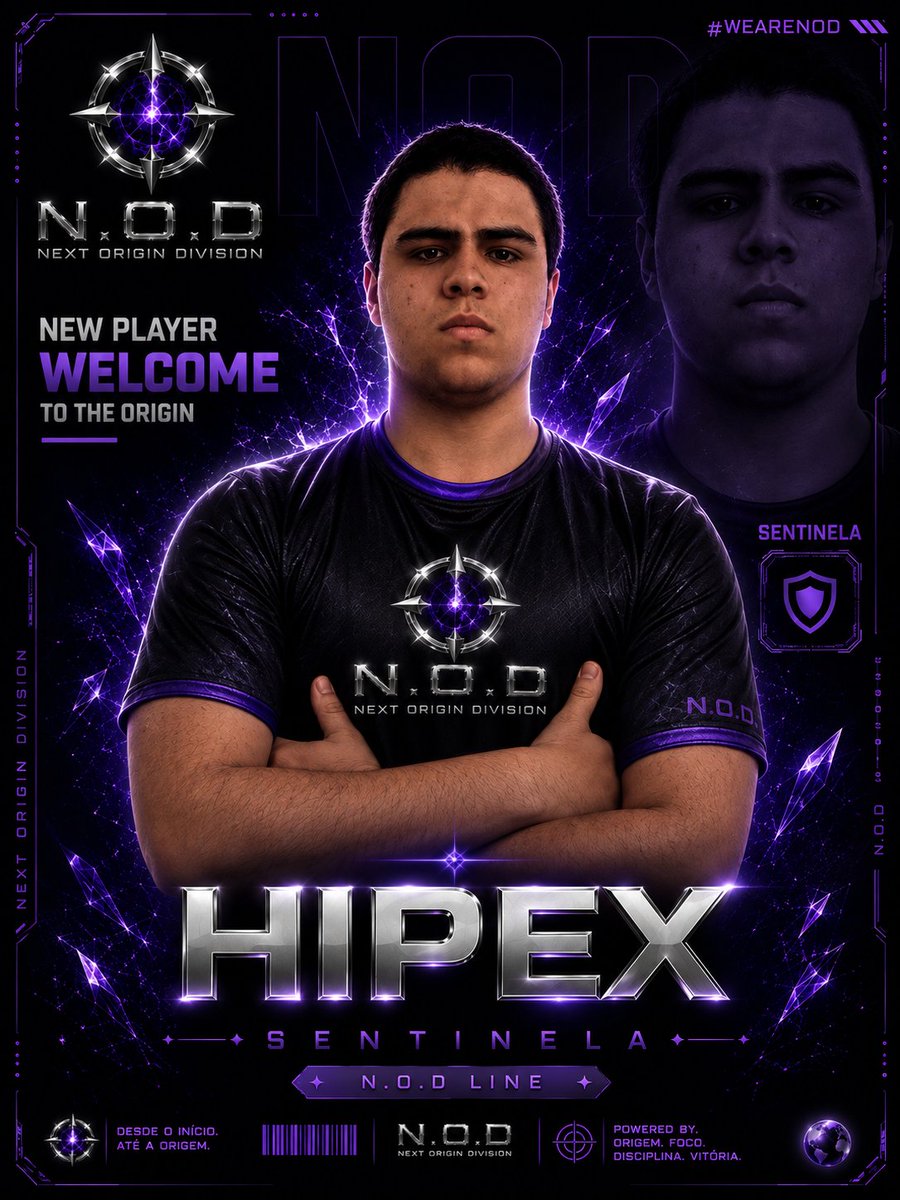 nextorigingg's tweet photo. 🔒 DAQUI NINGUÉM PASSA.

A retaguarda tem novo dono.

@kyousuke31459  chega à NOD para assumir a função de Sentinela, trazendo segurança, leitura e sangue-frio para proteger cada espaço do servidor.
Boa sorte. 🖤
Bem-vindo à NOD, Hipex. 🪽

#VALORANT #LineupVANGUARD #WeAreNOD https://t.co/HrPMpu33ry