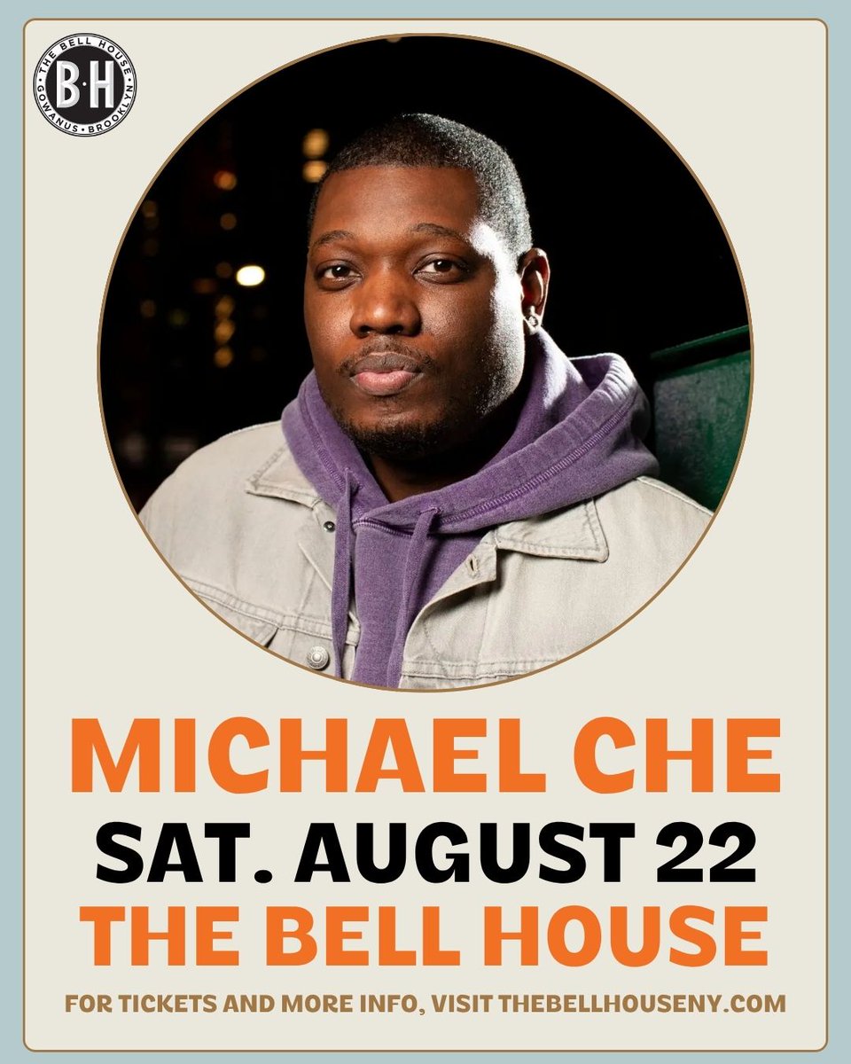 BellHouseNY's tweet photo. JUST ANNOUNCED: #MichaelChe LIVE on Saturday, August 22!

Tickets on sale now: https://t.co/Q6OipKDNqT https://t.co/MXiPjoFo7E