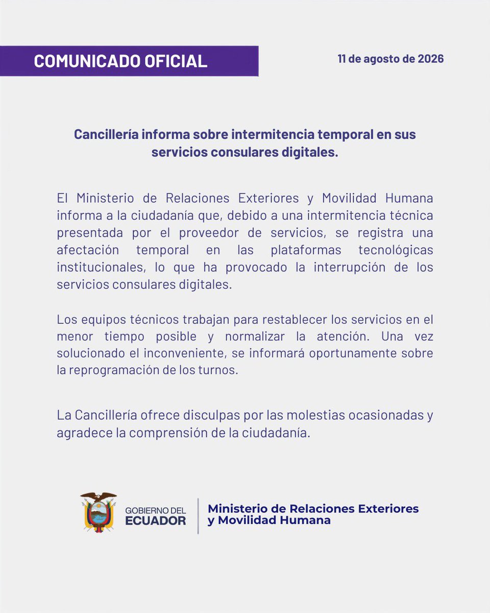 CancilleriaEc's tweet photo. A la ciudadanía: https://t.co/tRYnB5zlu1