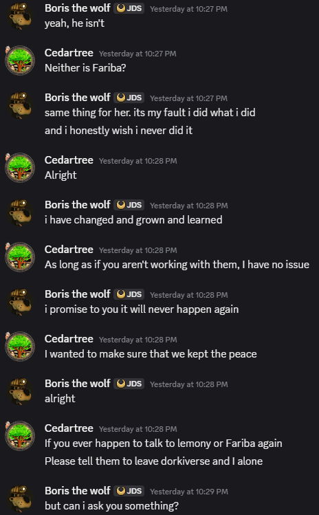 SCARYBEARSCARY's tweet photo. : i in no way shape or form am what i am from the last 3 years. i denounce everything i have done and regret every decision i have made from those years. here the the messages he sent me on my boris account. here the the screenshots. https://t.co/qSJN5nTP4a