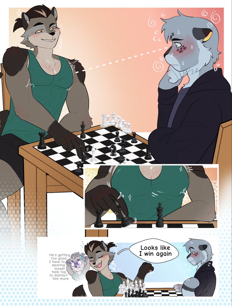 50shadeofblues's tweet photo. He should be focused on the chess game not his chest. 
#promisestokeep #promisestokeepvn https://t.co/5XqV8DcOst