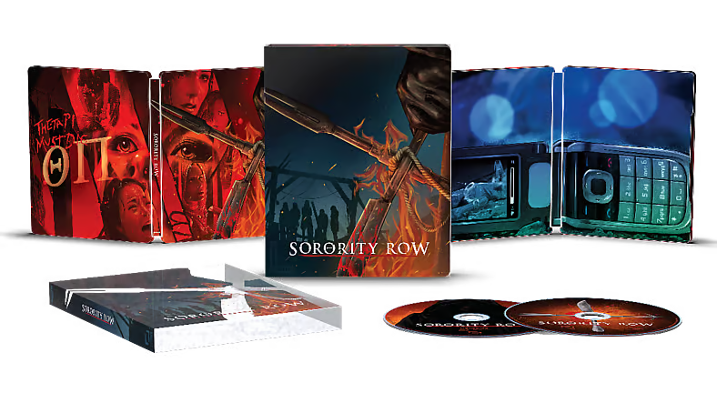 DreadCentral's tweet photo. Cult slasher 'SORORITY ROW' makes its 4K debut in a new Lionsgate Limited SteelBook featuring artwork by Vance Kelly.

Arriving September 15. https://t.co/8Vksm4i6IL