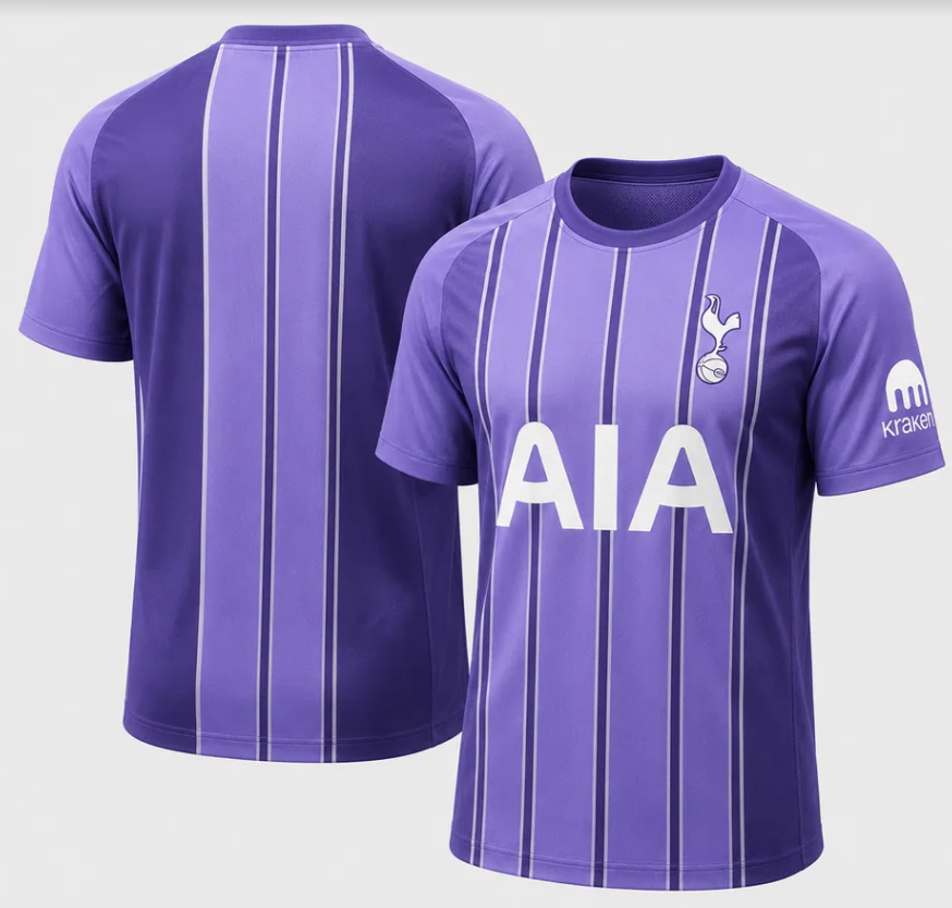 SignorSharma's tweet photo. when I first saw our 3rd shirt I loved it, but having seen it up close now, the stupid cross-colour collar ruins it ... so I've bought myself this alternative, much cooler, cleaner and sharper, don't you agree? and only £20!! @SpursOfficial @WeRTottenhamTV @bridagul @pavjou https://t.co/BoLp8Afafa
