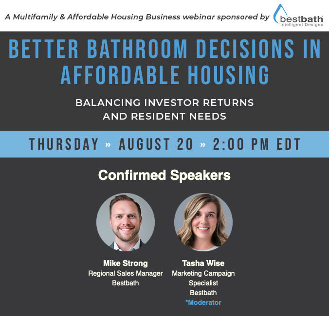 InterFaceGroup's tweet photo. Join us Thursday, August 20 at 2:00 PM Eastern, for the webinar, “Better Bathroom Decisions in Affordable Housing: Balancing Investor Returns and Resident Needs,” hosted by @MFAffordableHB

Get details/register: https://t.co/S4oxTzjJZe https://t.co/AX6KMVjDJ3