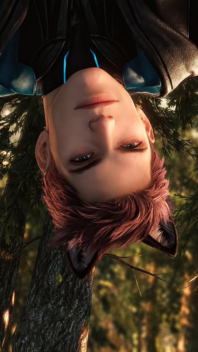 fantasyartist26's tweet photo. I can see him hiding and then popping down like this, right in front of you to scare the living daylights out of you. 
🐺❓How would you react if he did❓🐺
 #BringValkoBack  #BringBackValko #全世界都爱敖尹 #ValkoIsLoved #NoValkoNoMoney https://t.co/vHzdI8zpYY