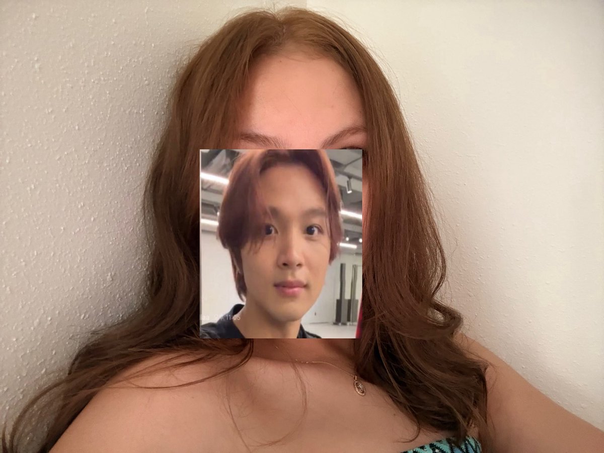softhae's tweet photo. check out my new haechan hair color 🐻 https://t.co/xzp6VasSXt