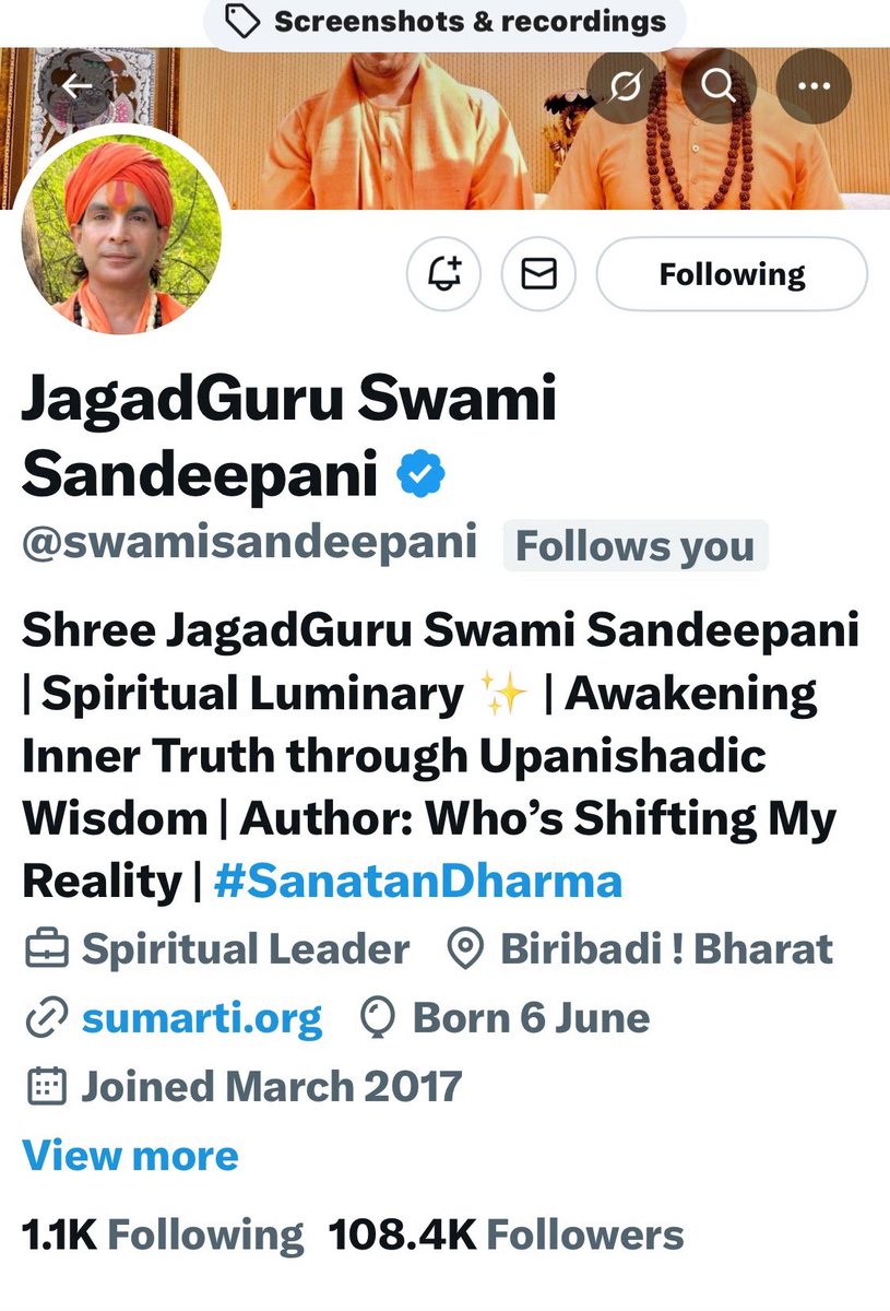 vijaysh86492406's tweet photo. इस लड़की को सभी सनातनी और बीजेपी समर्थक तो जानते ही होंगे 
इनको वीआईपी बन कर क्या करना है ये मुझे समझ नहीं आता 

इसने मुझे दो बार फोलो किया था मैंने भी फॉलो बैक कर दिया 
फिर दूसरे दिन अनफॉलो कर देती है 
मैं भी उनको अनफॉलो कर देता हूँ जो ऐसे लोग होते हैं 
  मुझे बहुत सम्मानित लोगों ने फॉलो किया हुआ है 
 जैसे नितिन शुक्ला सर
स्वामी दीपांकर जनार्दन मिश्रा जी 

क्या कोई फ़ॉलो करने के बाद किसी को अनफॉलो कर देता है तो उसको क्या मिलता है ये तो पता नहीं लेकिन इसको क्या ख़ुशी मिलती होगी 
@Sandhyayadav_1