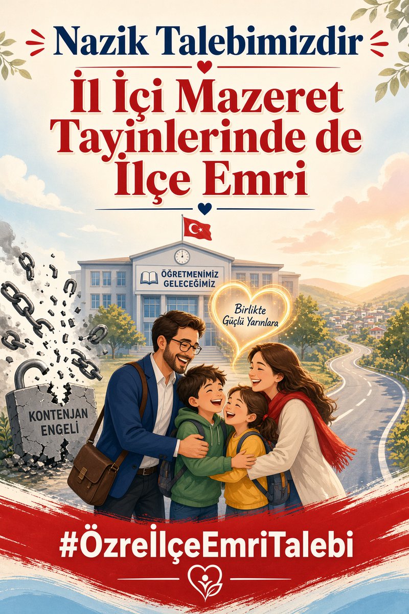 Marcsciaran's tweet photo. İl dışı mazeret tayinlerinde gelen güzel haberin ardından biz de kendi mağduriyetimiz için çözüm bekliyoruz.

Kontenjan engelinin öğretmenlerin mazeret hakkını kullanmasına engel olmamasını istiyoruz.

İl dışındaki olumlu gelişmenin ardından il içi mazeret tayini bekleyen öğretmenlere de müjdeli bir haber verilmesini bekliyoruz.

Sesimizi duyacağınıza ve mağduriyetimize çözüm bulacağınıza inanıyoruz.

#ÖzreİlçeEmriTalebi
@Yusuf__Tekin @YilmazzGuney @tcmeb @cftcblnt @aliyalcin @TalipGeylan06