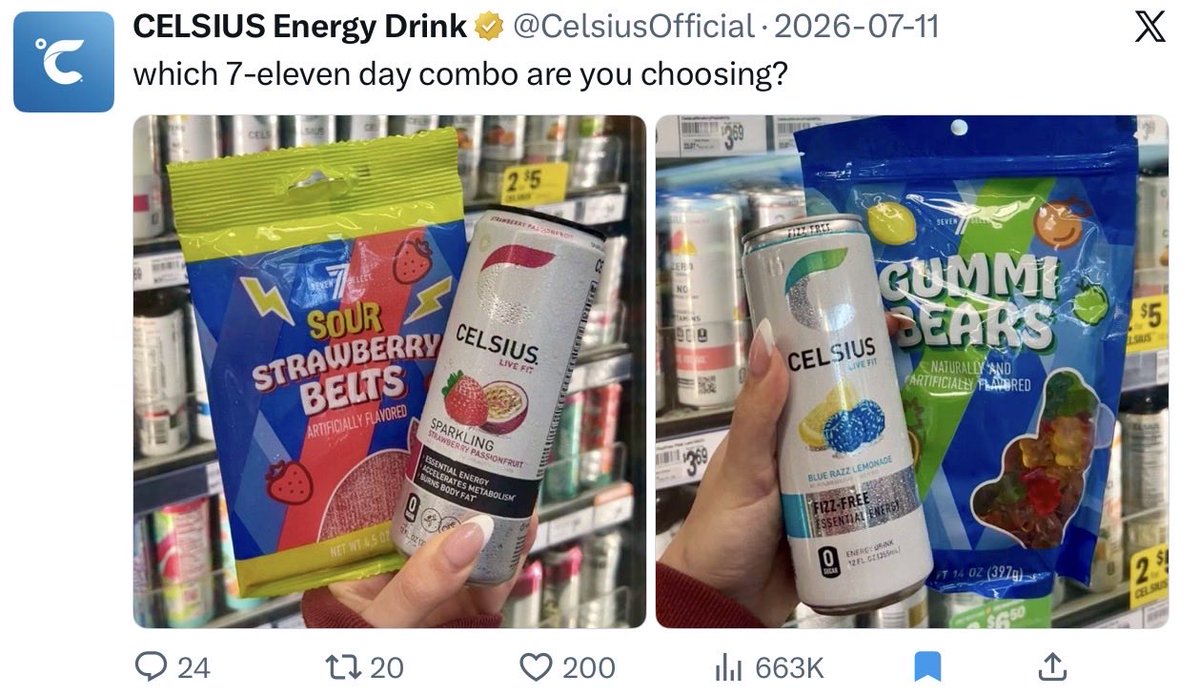 OC20Ventures's tweet photo. $CELH $PEP

We support the demand for an immediate overhaul of leadership at Celsius Holdings, Inc. (CELH).  It is overdue…

While we do not know Russ Savage personally (and whether this is his actual X account @RussRockstar ), his DNA is rooted in the energy drink space.  As founder of @rockstarenergy , he has a track record of vision, urgency AND attention to details.  This is sorely lacking with current CELH leadership.  His large equity stake, strategic/operating insight plus offer to step in immediately as CEO is exactly what the company needs. 

It is not surprising to see CELH struggle under John Fieldly’s captaincy.  He rightfully should be credited with setting the company’s trajectory, but does not have the skillset or personality to steward its future.  John’s background is finance and corporate management, NOT cultivating aspirational brands. This can be said about much of the other CELH leadership and Board of Directors, which includes former @pepsi executives.

When a CEO cannot add authenticity, including with the capital market, existing-loyal and new-aspiring consumers and investors will see right through.  Outside of Toby David (Chief of Staff), there does not seem to be one person at the CELH executive or Board levels who actually lives the lifestyles @CelsiusOfficial , @AlaniNutrition and Rockstar promote.  This is the opposite of what is needed in a hyper competitive and rapidly evolving market.

Speaking of inauthentic, why does a company like CELH even have a Chief of Staff?  It is not the Government… 

When the DNA of a company and its leadership are out of sync, the business is in jeopardy.  It is only a matter of time before this shows up in execution and results.  If left unchecked, the company dives into the abyss, potentially never to return.  Look at pioneers like @nike @canadagoose and @UnderArmour who are fighting for their lives.

As way of background, we have been consuming Celsius in the US, Asia, Canada and Middle East, since the early 2010s (when we could find it, the company was a penny stock and Gerry David was CEO).   We were also heavy drinkers of the original Rockstar Recovery series (launched in 2010), when it was one of the original low sugar/calorie energy drinks with electrolytes.  We have a deep four-decade connection with the fitness, nutrition and supplementation space.  We understand what Alani Nu DID bring to the table (ie. protein, supplements, science), but, ironically, CELH is seemingly discontinuing some of the Alani NU non-RTD products even though they are in some of the fastest growing consumer segments.

Twenty years ago, the lack of a sugar free (healthier) energy drink for the athletic and fitness market was what caught our attention.  Since then, incumbents have stepped in and new entrants like @GHOSTBEV are coming on strong (whose DNA is based in the fitness and supplement space).  Unbelievably, Celsius just promoted the opposite with its attached X post…

Pepsi needs to shoulder a lot of the blame for the current situation.  It has a lot of sway with its equity stake, distribution system and embedded executives.  Unfortunately though, it is not clear what the long term goal is.  It seems more and more like it is trying to orchestrate a full take over of CELH at a depressed market value.

If Russ Savage was to become CEO, he should be able to reset the relationship with Pepsi based on his history.  At minimum, he should be able to quickly stabilize the CELH business, reignite Rockstar (currently seen as a negative growth driver) and increase the company’s overall value.  Whatever CELH is ultimately worth would be based on stronger company performance and/or negotiating a third party buyout for a premium.  

No matter how you cut it, current leadership is not up to the task.  Changes have been made in the last day, but are they enough and the right ones?  We do not think so…⏱️

DISCLOSURE: We have purchased ~143,000 shares of CELH since 2018.

@BevInsights
