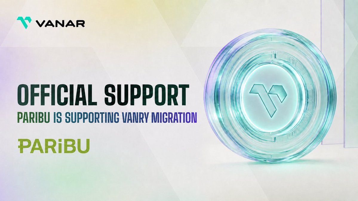 Vanarchain's tweet photo. Paribu will support the VANRY migration to Base.

This is a big one for the Vanar community.

@Paribucom has consistently been one of the strongest VANRY markets, with Turkish users playing a major role in Vanar’s journey for years.

We’re glad that connection continues as VANRY moves into its next chapter on Base.

Old VANRY tokens will be swapped to new VANRY on Base at a 1:1 ratio for users holding VANRY on Paribu.

Please follow Paribu’s official announcement for full details and exchange-specific instructions:

https://t.co/09aME2TERo 

More exchange updates will follow as partners confirm support.
