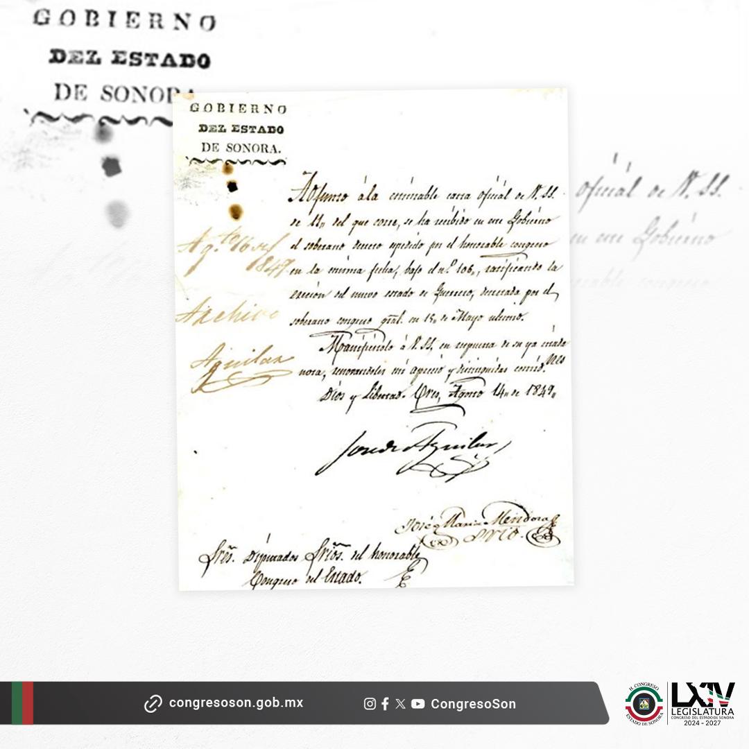 CongresoSon's tweet photo. 📜Hace 177 años, el 11 de agosto de 1849, el estado de Sonora ratificó la creación del estado de Guerrero. https://t.co/0UIDfznGLS