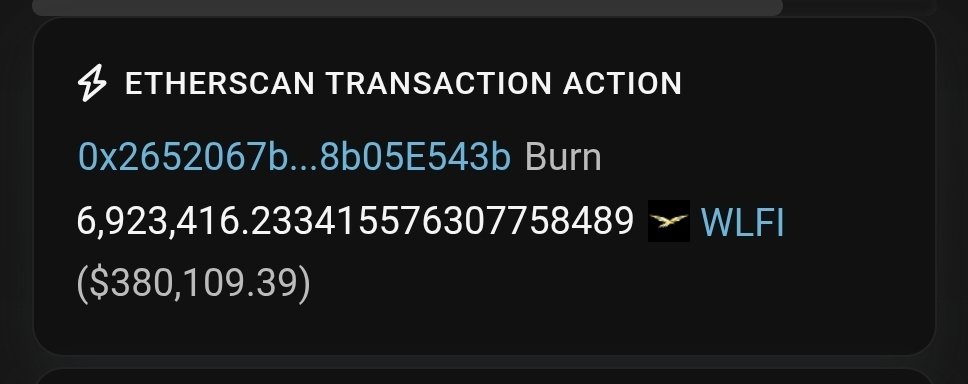 AkitaInvest's tweet photo. Hey @worldlibertyfi, what happened to the $WLFI burn program? 👀

It’s been 80 days since the last burn, even though protocol fees have been generated on both Ethereum &amp; BSC.

You’ve already burned 6,923,416.23 $WLFI from protocol fees.

Time for a BIG burn? 🔥 https://t.co/LF18w6ofpE