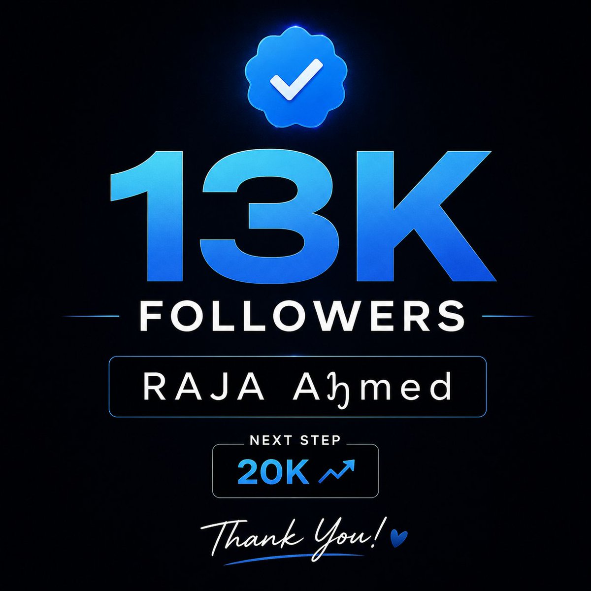 AhmedRajX's tweet photo. 🎉 13K FOLLOWERS! 🚀

We just hit 13K followers! ❤️
Huge thanks to everyone who follows, supports, and connects with me. 🙏

Follow & connect — I’ll follow back! 🤝

🚀 Next stop: 20K!

RAJA Aԋɱҽԃ | Airdrop