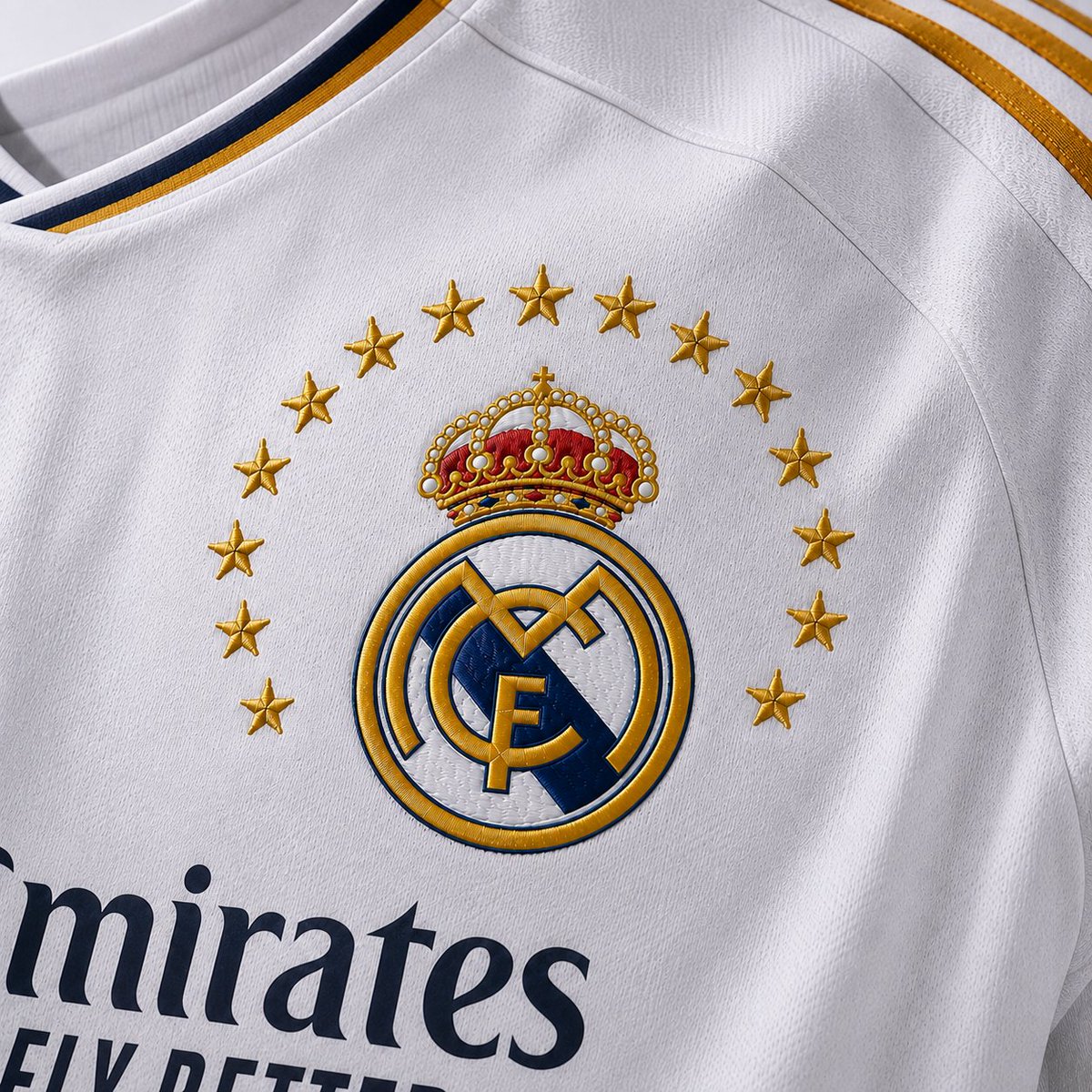 RealMadrid__GT's tweet photo. Si el Real Madrid hiciera lo mismo que el PSG de poner estrellas por cada Champions ganada, así se vería el escudo: https://t.co/QHknWApJs2