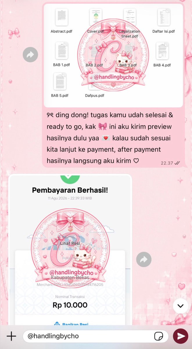 handlingbycho's tweet photo. 5 𐙚 testi joki rapihin skripsi https://t.co/sP2G33t9pQ