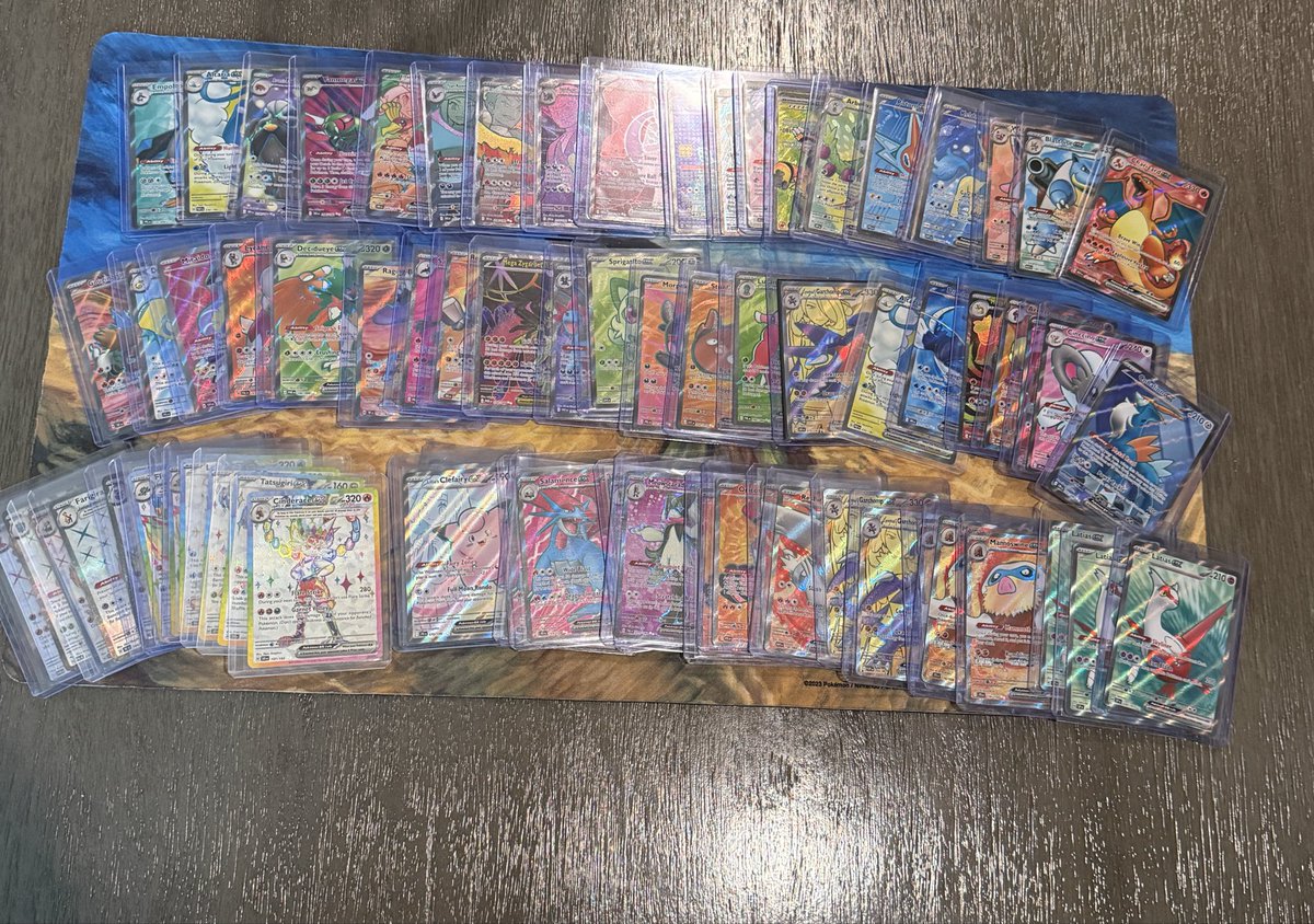JandZPokeCorner's tweet photo. 🚨 FOR SALE 🚨 

LOT OF FA CARDS! 

All pulled by mine, instantly sleeved, all NM but assume wouldn’t gem.

Take the lot shipped for $290!

RT’s always appreciated! https://t.co/Kao3QDwO7s