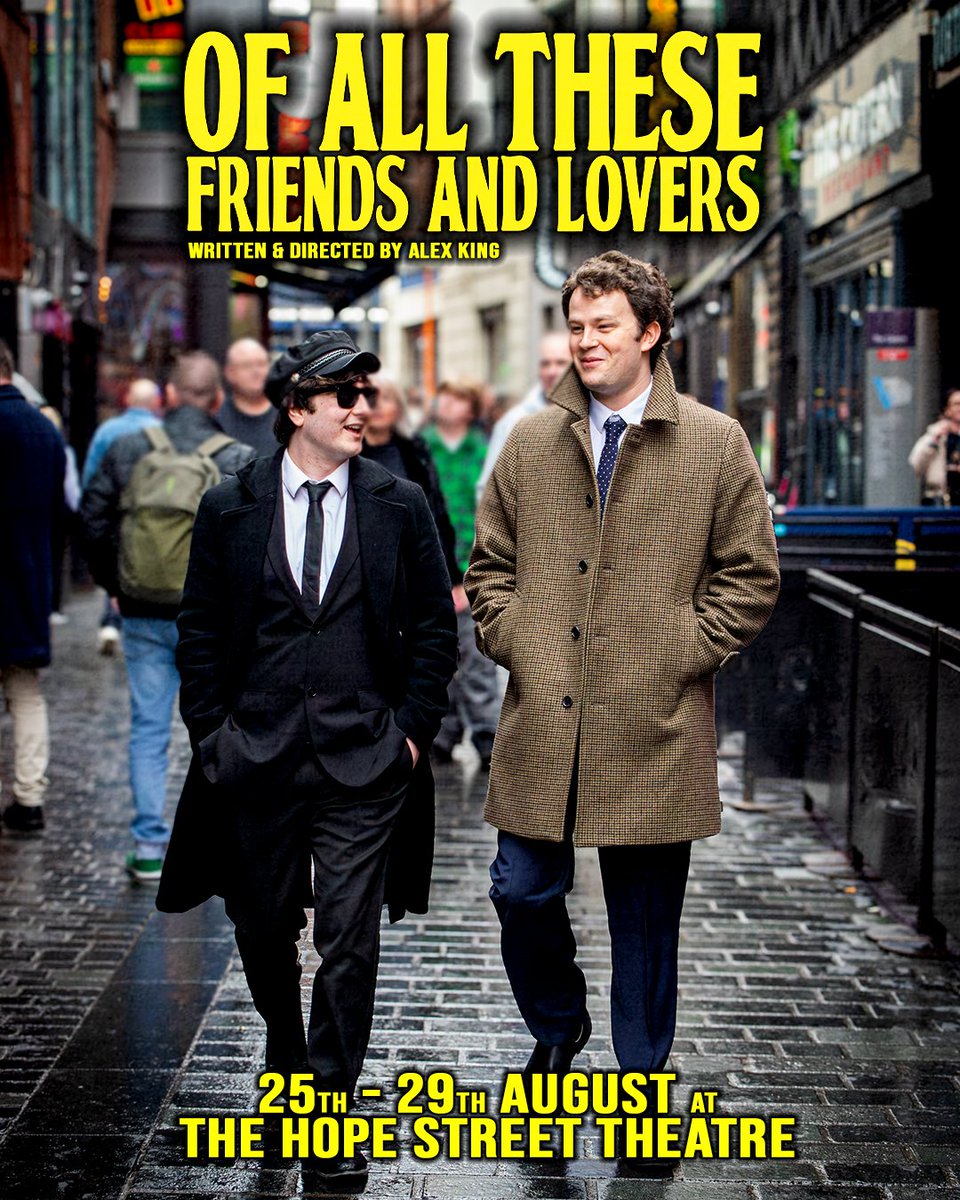 TicketQuarter's tweet photo. ✨ Of All These Friends and Lovers explores the relationship between John Lennon and Brian Epstein, revealing the hopes, dreams and pressures hidden behind the biggest music phenomenon of the 1960s.

@HopeStTheatre | 25th - 29th August 2026.

🎟️ https://t.co/8msNlijvQD https://t.co/w6HNwoq0TJ