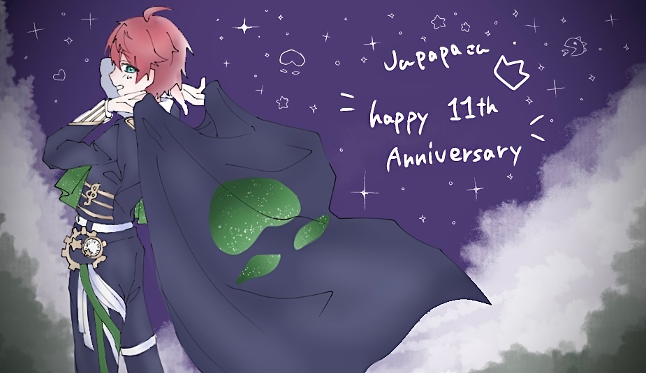 0501_shion's tweet photo. ✧ @jpapachannel  さんへ

活動11周年おめでとう御座います💭
これからもカラフルピーチ、じゃぱぱさんの活動も頑張って下さい💚˚✧₊

素敵なお祝いイラストです~🦖💭

✧#じゃぱぱさん
✧#からぴち　さん
✧#じゃぱぱさん活動11周年
✧#じゃぱぱさん活動11周年記念
✧#じゃぱぱさん活動11周年記念祭 https://t.co/Sexpm5xsTx