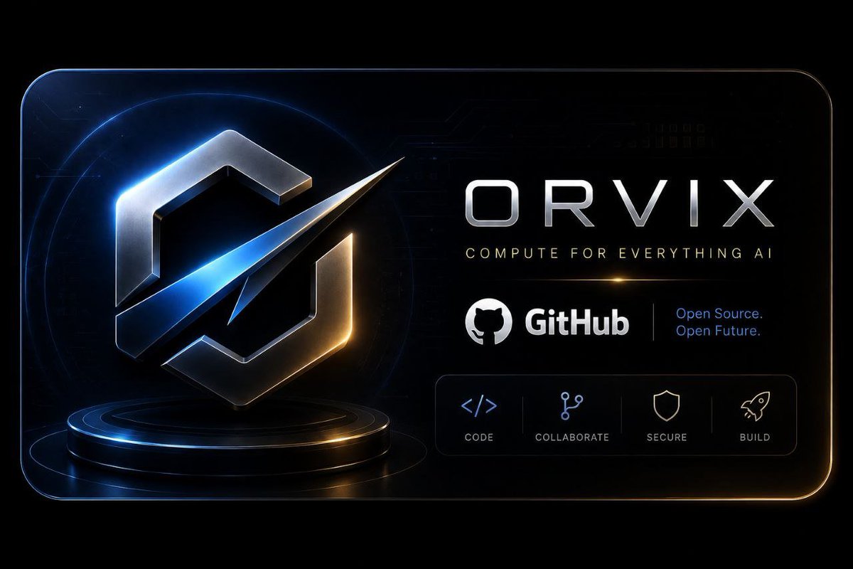 Orvixhq's tweet photo. ORVIX is building in public.

Product by product.
Compute by compute.
Milestone by milestone.
No hiding behind hype.

Watch the infrastructure come to life.
$ORVX | Compute For Everything AI.

💻 GitHub:
https://t.co/dd3mghikKy https://t.co/LEI5M9TSVT