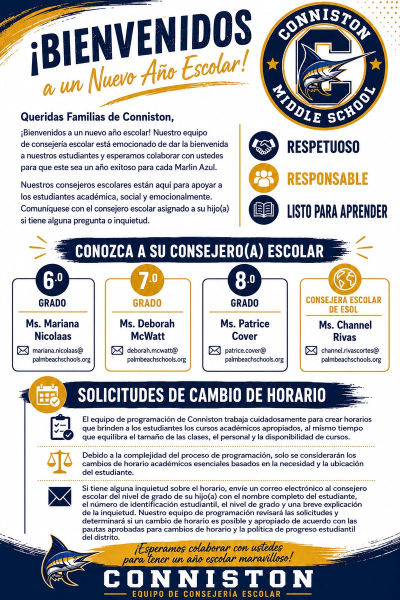 ConnistonMiddle's tweet photo. Conniston Middle – Message from our School Counselors
@jamesthomas3601 @kgwhetsell @JavierOrtolaza @FRiveraPBC @derwingatlin1 https://t.co/h39GbptkGk