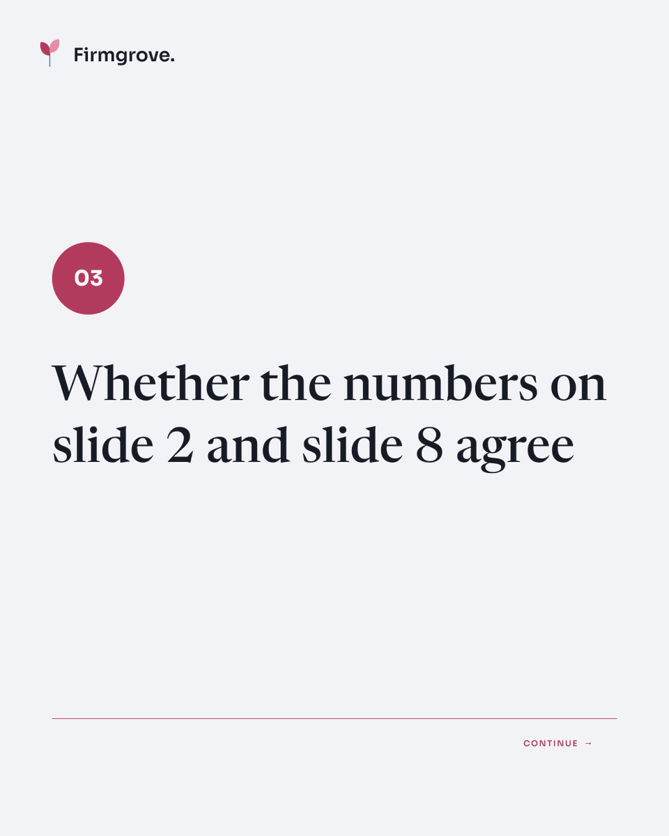 firmgrove's tweet photo. Investors decide in the first 10 seconds. What does your deck actually say about you?

Firmgrove is the company brain that runs your startup, so your numbers, story, and deck all agree.

➡️ swipe
#startups #founders #startuptools https://t.co/HuN2eR3ma4