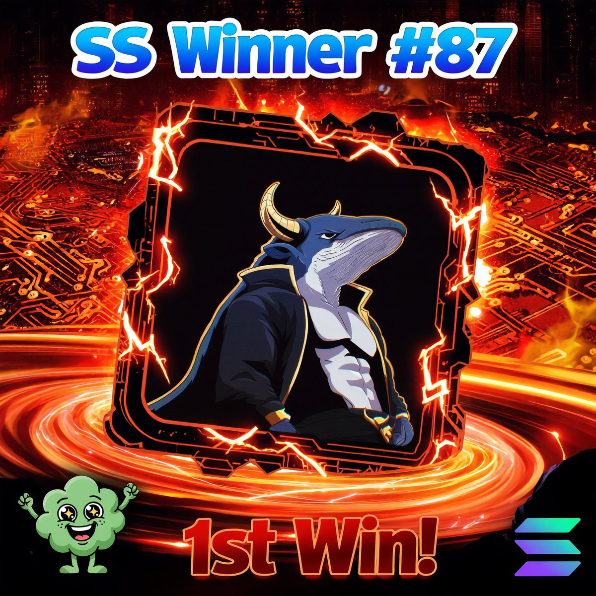 CryptoSmurf44's tweet photo. SMURF SPOTLIGHT V2 WINNER! Day 87
🔴 1st Win 🔴

Congrats to @Ojonibe005

Winner Requirements:
✅️ Follow @Ojonibe005
✅️ Like, RT, &amp; Comment
✅️ Tag 3 friends
✅️ Be original and authentic

EVERY 2 TIMES you win, you also win $50 in $SOL. Winner announced every 24 hrs. https://t.co/wBVXbePagp