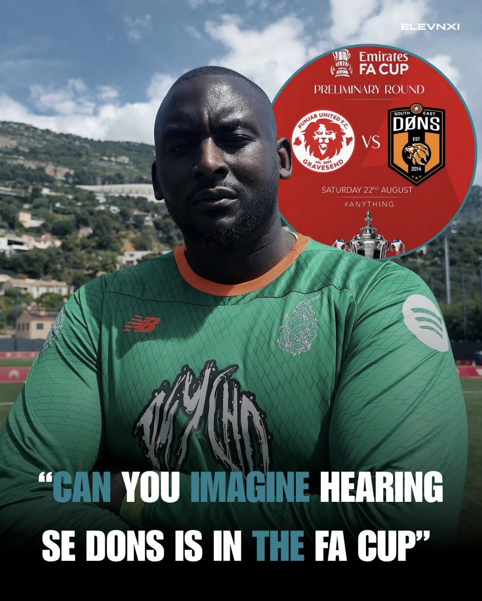 elevnxiofficial's tweet photo. BIG G dreamt 7 years ago that SE DONS will be in the FA CUP - today they’ve been drawn away to @PUFC_Gravesend the next round of @emiratesfacup 
Keep DREAMING-Big shoutout to @big_gkam 🙏

A HUGE CONGRATS to @sedonsfc 👏 and good luck to both clubs! 🙌

‘THE TALENT IS THERE’ https://t.co/4ivR366bl9