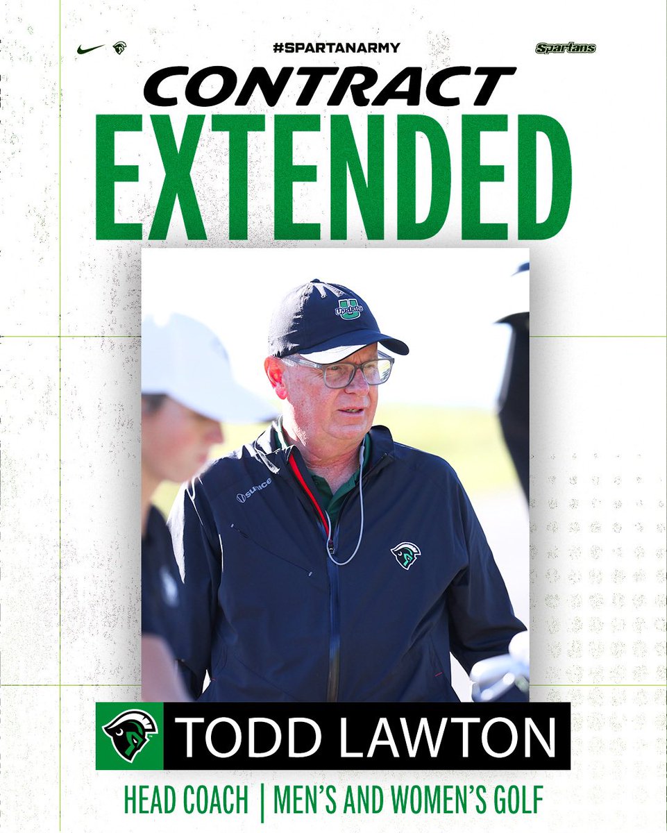 UpstateMWGolf's tweet photo. Here to Stay! Todd Lawton has been extended ✅ 

#SpartanArmy⚔️ https://t.co/bBIF5ulKKJ