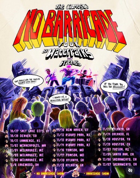 parxtickethelp's tweet photo. THE (ALMOST) NO BARRICADE TOUR BY @waterparks 

TICKETS ON SALE ON FRIDAY, AUGUST 14TH AT 10 AM https://t.co/nFxSMJU4X6