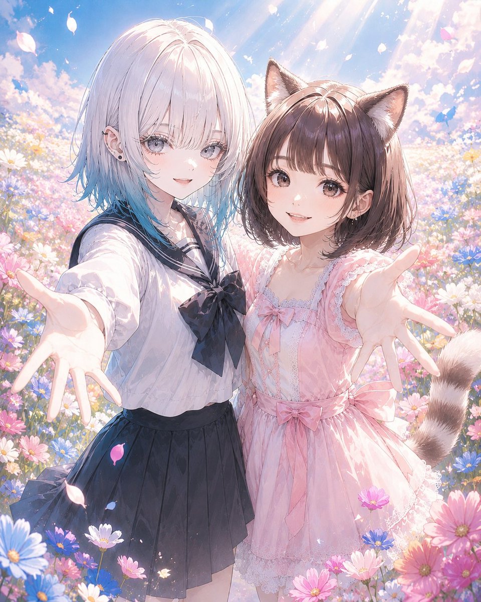 ₊✼̥₊ちゃみ₊✼̥୭*ˈ　フォロー割 夏の思い出🐱✨ Xとフォロワーのみんな🥰 おはよう🐱おはよう