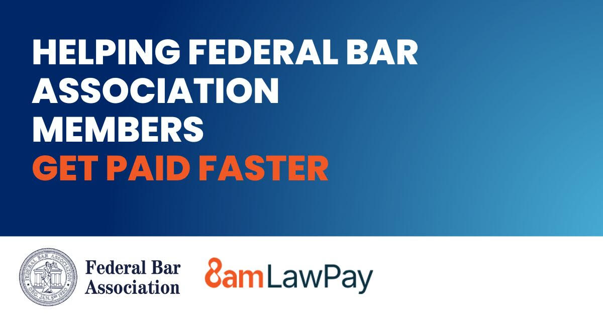 federalbar's tweet photo. Helping Federal Bar Association Members Get Paid Faster!
As a FBA member, pay no monthly fee for 3 months when you start with LawPay.
Learn more about LawPay: https://t.co/3OiIZs58Fs https://t.co/i3tDZ6VMZP