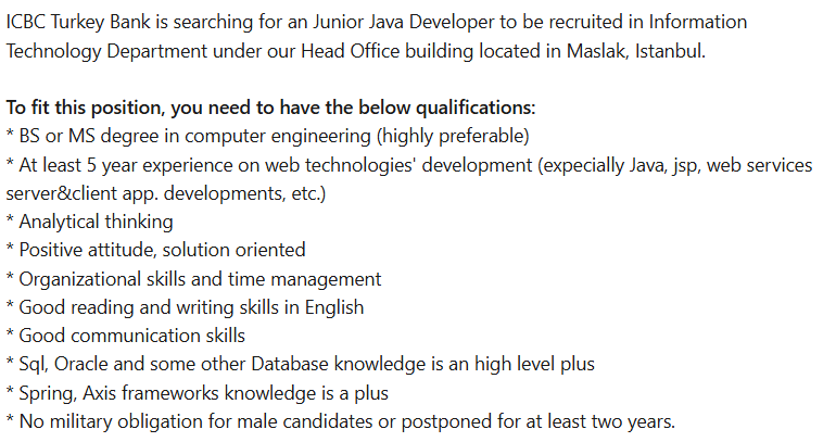 linepiercer's tweet photo. 5 yıl deneyimli junior java developer, bu iklar kafayı yemiş https://t.co/f9ptf4MH51