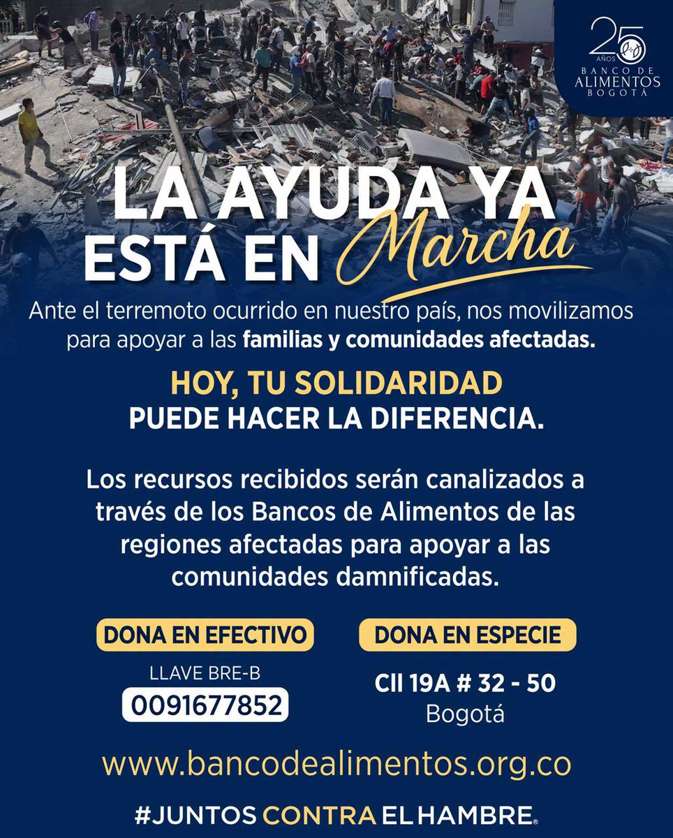 MillosFCoficial's tweet photo. Millonarios FC se une al Banco de Alimentos de Bogotá para apoyar a las familias y comunidades afectadas. Cada aporte cuenta, la unión es nuestra fuerza y todos podemos contribuir. 

“Hoy tu solidaridad puede hacer la diferencia” 

Invitamos a todos los aficionados a sumarse también a las diferentes campañas de ayuda que están trabajando para atender la emergencia. Cada aporte, cada donación y cada gesto de solidaridad cuenta.

Aquí toda la información: https://t.co/eKo7KXfqZy

Hoy más que nunca, unidos somos más fuertes. 💙🇨🇴