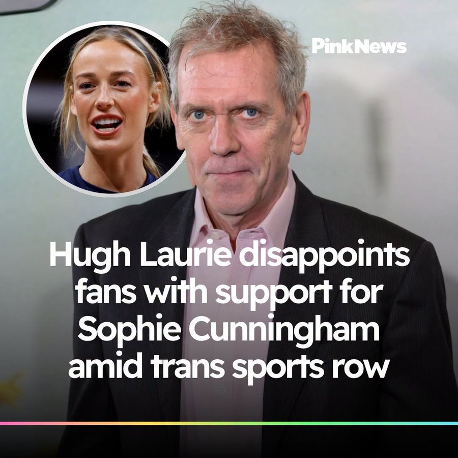 tweetdodger's tweet photo. Hugh Laurie pleases fans with support for female athletes.  Good bloke. https://t.co/EL9XwwAe4P