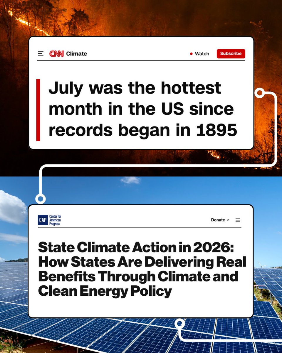 JayInslee's tweet photo. July was the hottest month ever recorded in the US. Hard news to swallow. But despair is a luxury we can't afford.

Take heart in this: States are already leading on clean energy, proving we have the power to take on this crisis. 

But we must move faster. https://t.co/8xBGmCOXvG