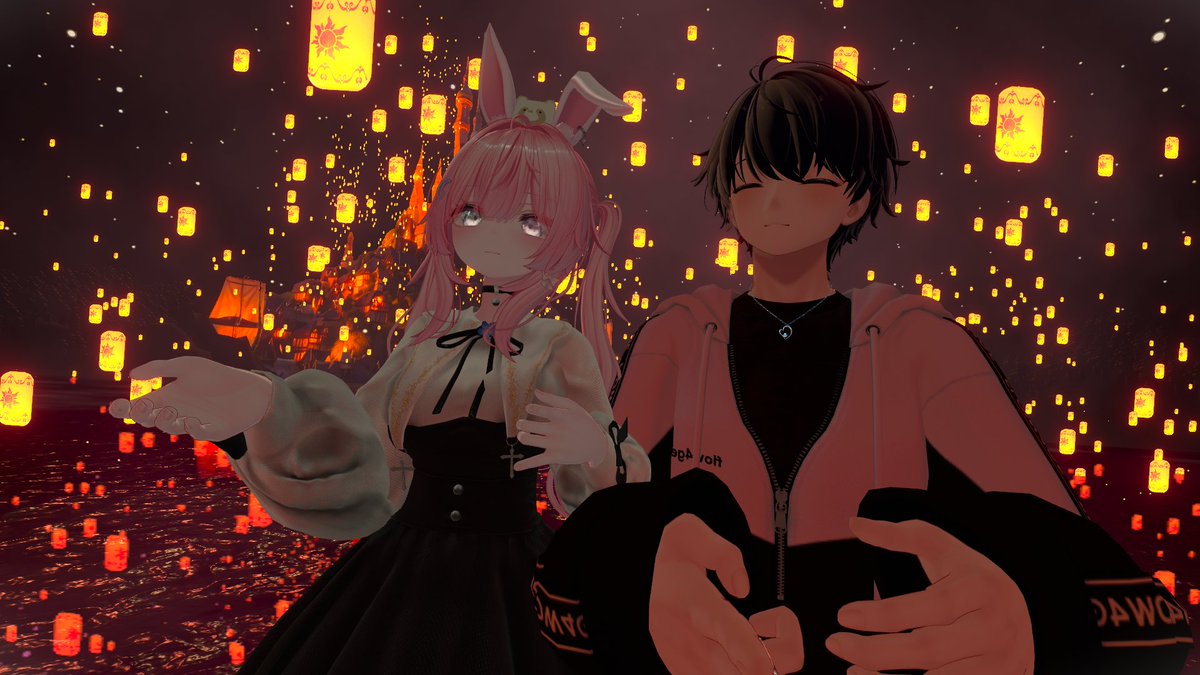 3chiitanuki9's tweet photo. 今日の #VRChat 

ちょっとだけいちごさんのところお邪魔した！
ﾗﾝﾀﾝ？飛んでてめっちゃ綺麗だったっ
また遊んでねーっ https://t.co/0BKWhYDqir