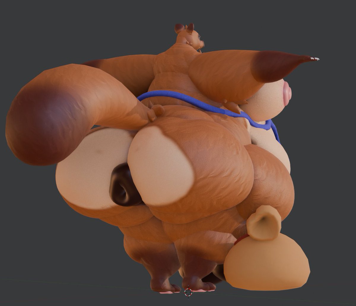 PsiSushi's tweet photo. my beloved fat tanuki husband (old ass Rover model for scale) https://t.co/Ew2G5g8056