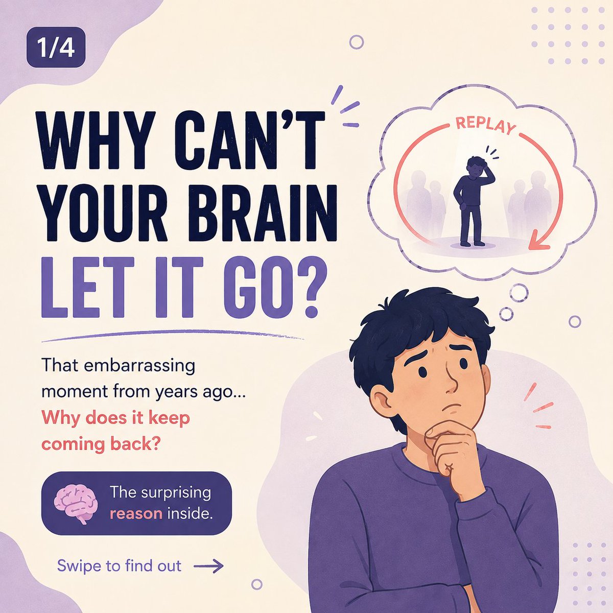 MohanRaaju99's tweet photo. That embarrassing moment from 5 years ago… Why is your brain STILL replaying it?

Here’s what’s happening inside your brain — and how to stop giving the memory so much power.
@CSEPlanB @IndiaFutureAI

#Psychology #BrainScience #Mindset #SelfGrowth #MentalWellbeing https://t.co/O5U5Immqu0