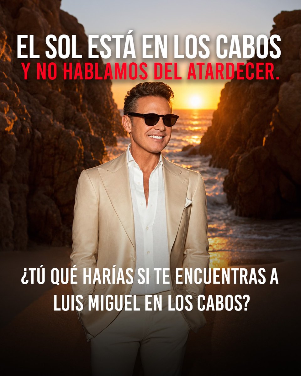 toursenloscabos's tweet photo. ☀️🎶 El Sol está en Los Cabos… y no hablamos del atardecer. 😎

Luis Miguel estaría disfrutando de Los Cabos

👉“¿Tú qué harías si te encuentras a Luis Miguel en Los Cabos? 👇

#LuisMiguel #ElSol #LosCabos #BajaCaliforniaSur https://t.co/BYTgj7EagU