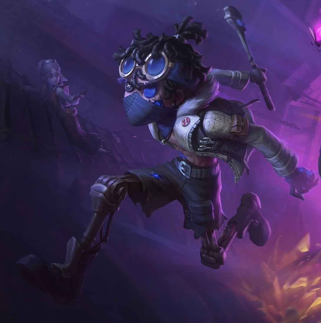viomargie's tweet photo. does anyone else ever think about how this ganji skin is named tungsten... when tungsten is known for its resistance to fire and heat... yeah... ☹️ https://t.co/ynDuzjOzfT