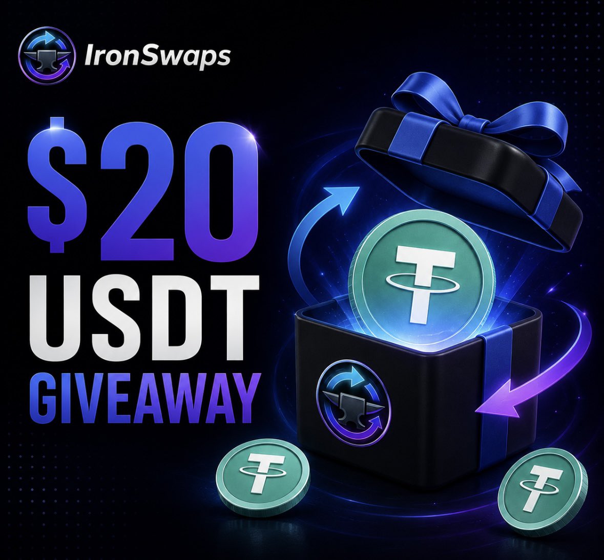 IamRicchard's tweet photo. 🎉 $20 USDT Giveaway 🎉

Been using @IronSwaps a lot lately — honestly one of the smoothest platforms I’ve tried for quick swaps.

This isn’t sponsored. I’m running this giveaway myself because I actually like the product…

🎁 Prize: $20 USDT
👥 4 winners ($5 each)
⏰ Ends in 48 hours

How to enter: 

✅ Follow @IronSwaps 
❤️ Like + Repost this post
💬 Drop your favorite crypto in the comments (BTC, ETH, SOL, etc.) and tag 2 friends

That’s it. Good luck 🍀
#giveaway #crypto #IronSwaps