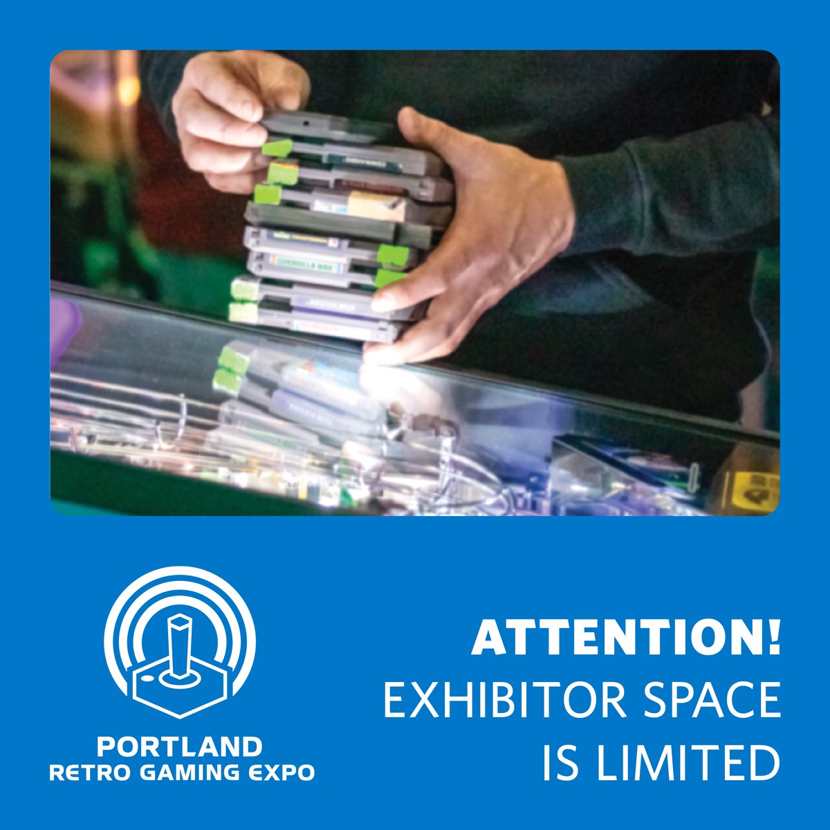 RetroGamingExpo's tweet photo. Some booth types are now sold out. Please book soon if you're interested in joining PRGE 2026 as an exhibitor!
https://t.co/oMxj7TAtCB
#prge #prge2026 #retrogaming https://t.co/Og58gW1mD2
