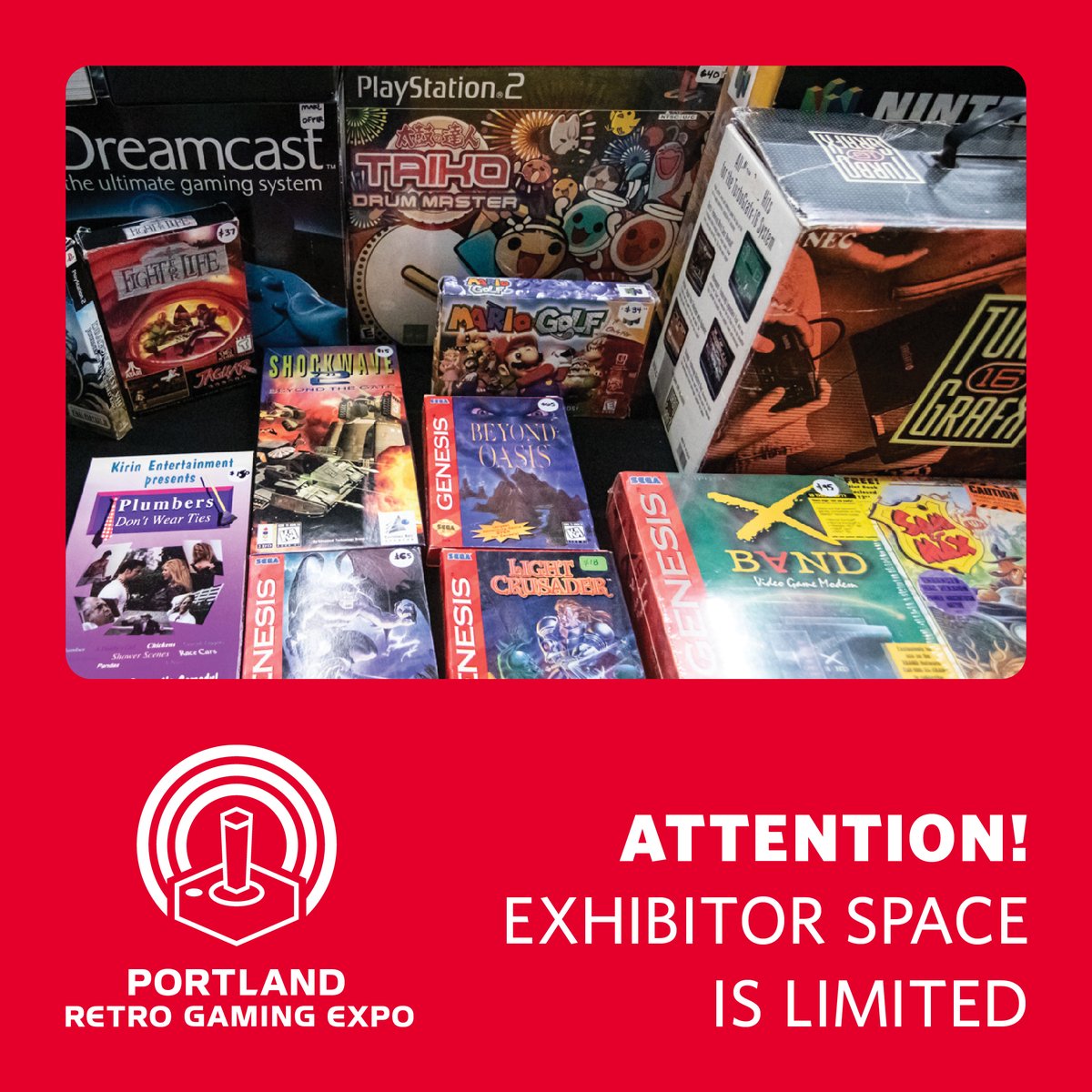 RetroGamingExpo's tweet photo. Some booth types are now sold out. Please book soon if you're interested in joining PRGE 2026 as an exhibitor!
https://t.co/oMxj7TAtCB
#prge #prge2026 #retrogaming https://t.co/Og58gW1mD2