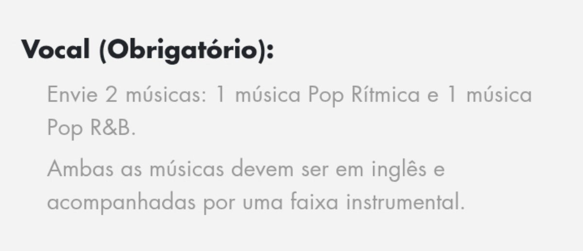 sunssarie's tweet photo. Pelos estilos de músicas q estão pedindo na audição, provavelmente é pra recrutar uma nova integrante pro Saint Satine. E também pelo fato de ser um curto prazo para se inscrever, se fosse para um outro grupo, creio q o prazo seria mais extenso https://t.co/Gn0UR4hlF8