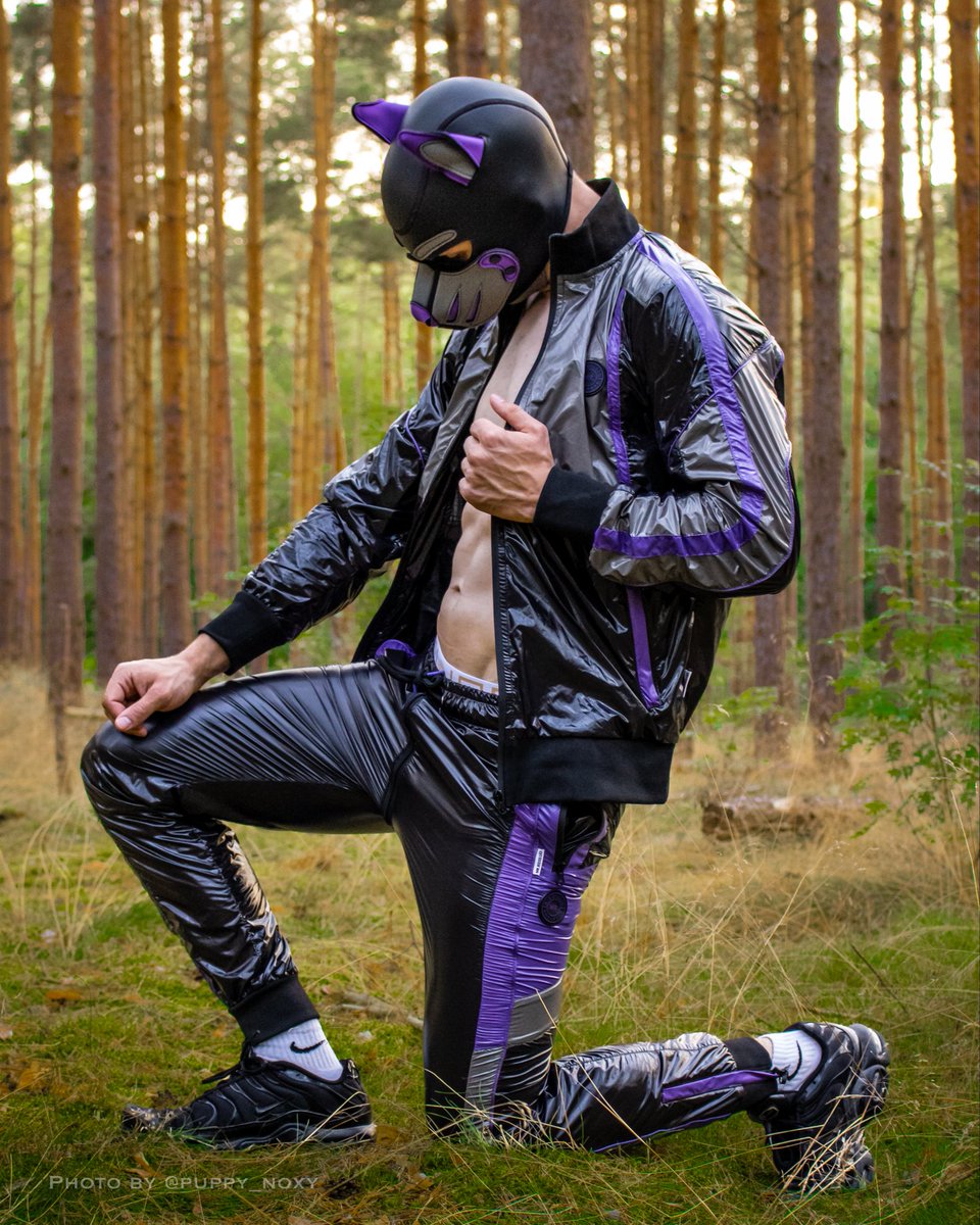 pup_race's tweet photo. My new nylon outfit ✨💜 

Pic by @puppy_noxy https://t.co/ozTb6sdv8s
